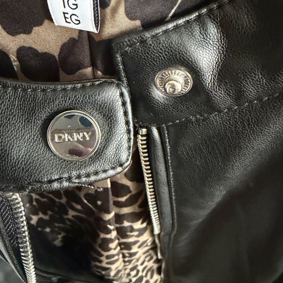 DKNY Black Faux Leather Moto Jacket - Picture 5 of 13